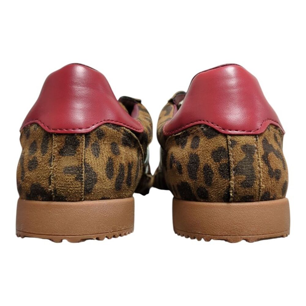 Steve Madden Women's Retro-Inspired Suede Lace-Up Sneaker - Leopard - Picture 4 of 6